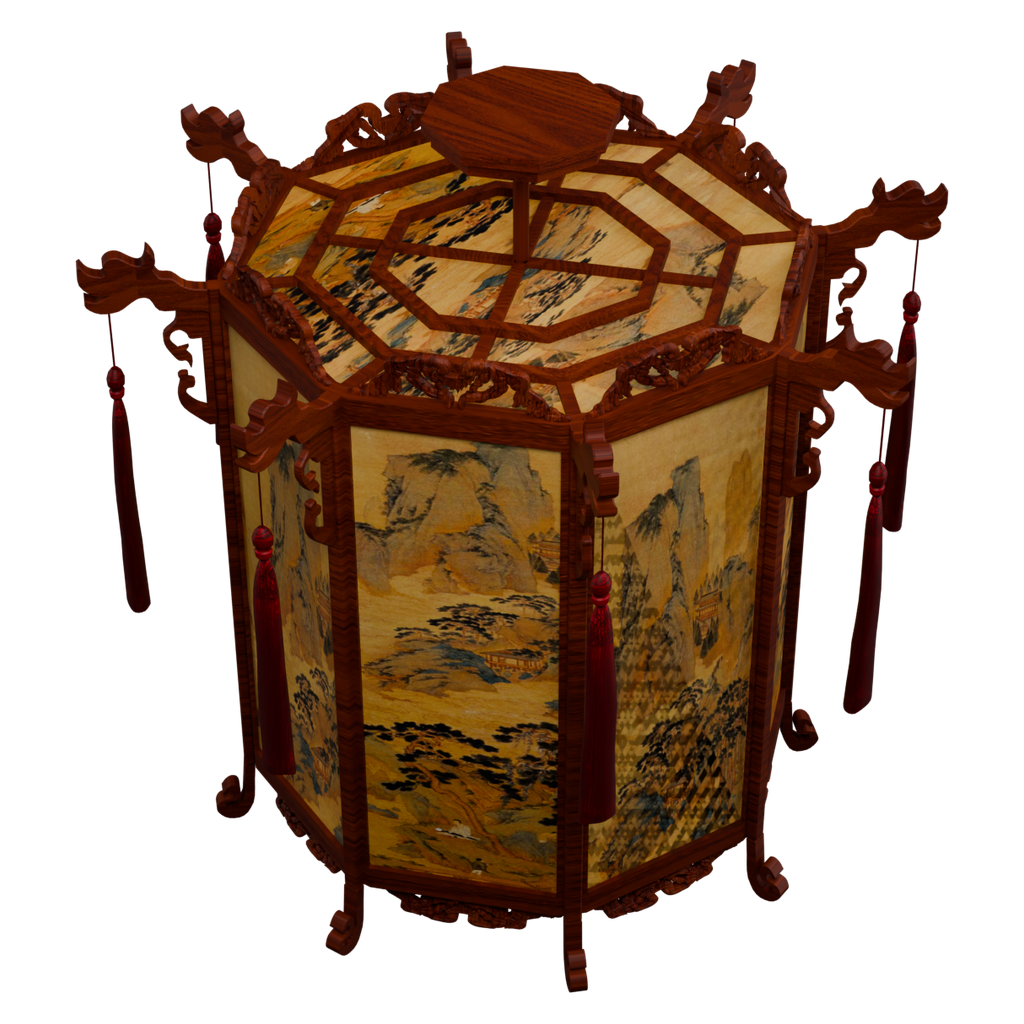 花绘大型宫灯