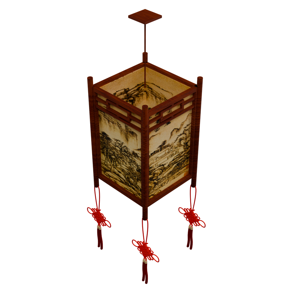 方形长身宫灯