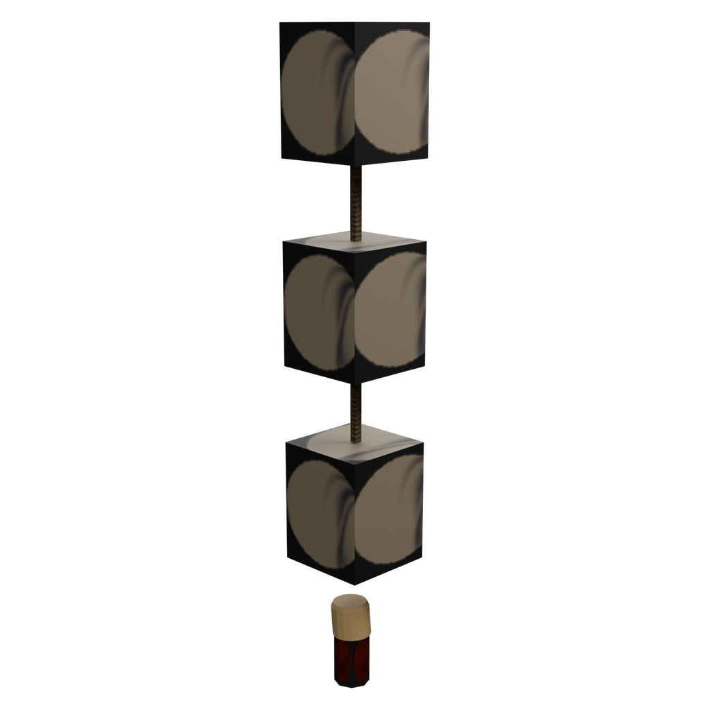 方形风铃挂饰 · 微俯仰特征视角