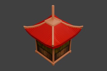 中式亭形节庆装饰