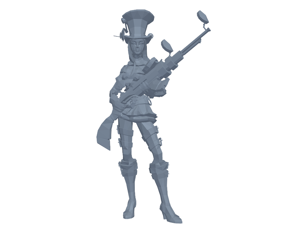 caitlyn_皮城女警 3D打印模型