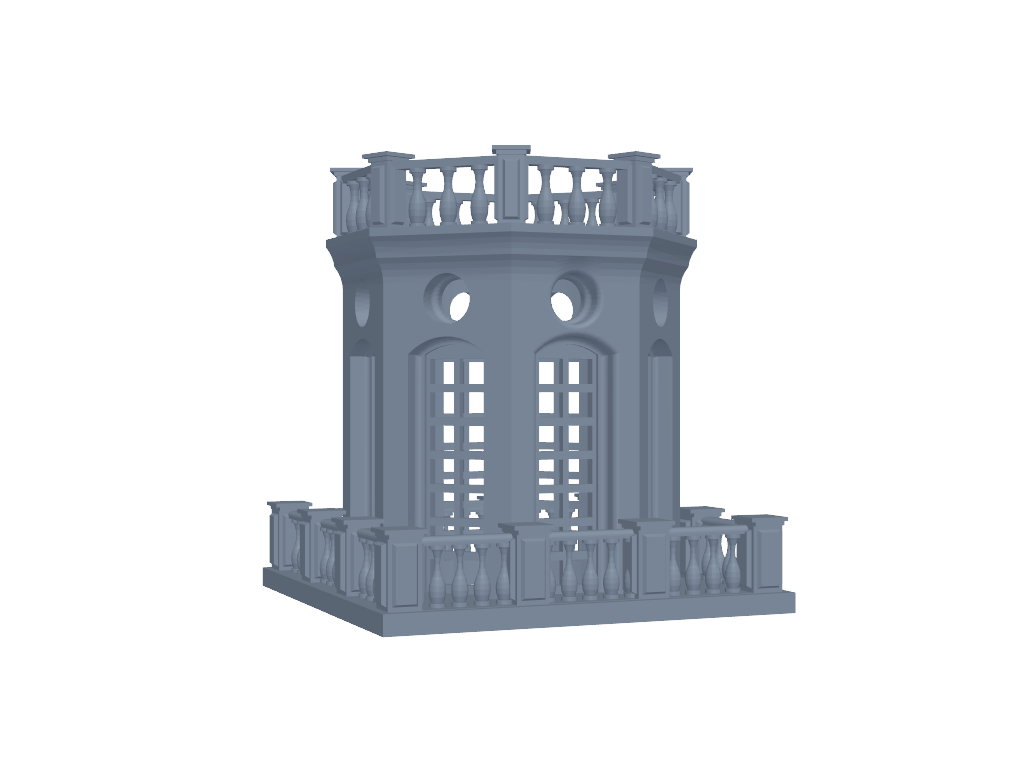 城堡笔筒 3D打印模型