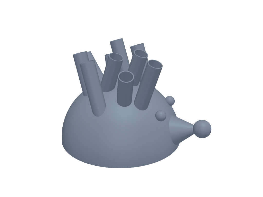 刺猬笔筒 3D打印模型