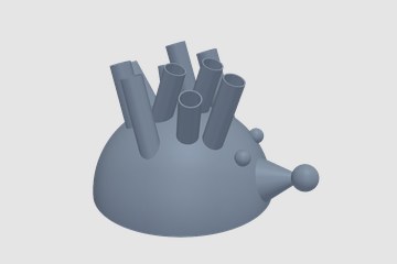 刺猬笔筒 3D打印模型