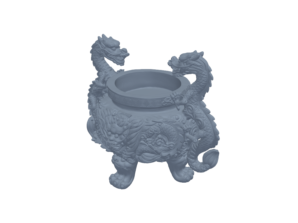 双龙鼎 3D打印模型