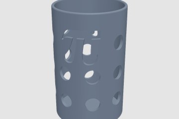 圆形镂空笔筒 3D打印模型