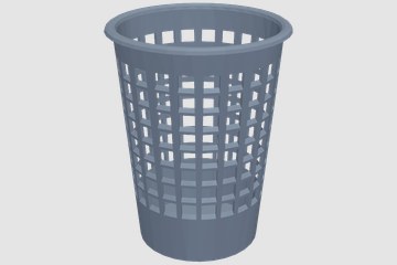 垃圾桶笔筒 3D打印模型