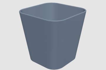 基础圆角笔筒 3D打印模型