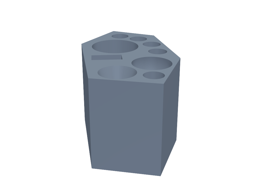 多功能笔筒 3D打印模型
