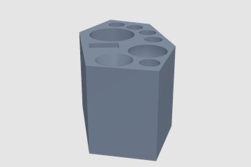 多功能笔筒 3D打印模型