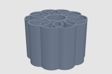 多环笔筒 3D打印模型