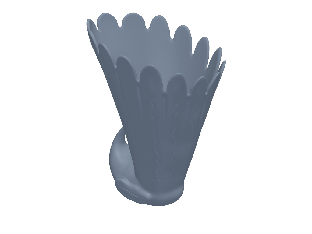 孔雀笔筒 3D打印模型