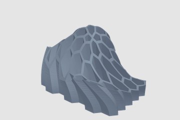 山状笔筒 3D打印模型