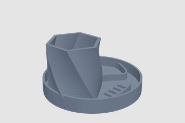 托盘笔筒 3D打印模型