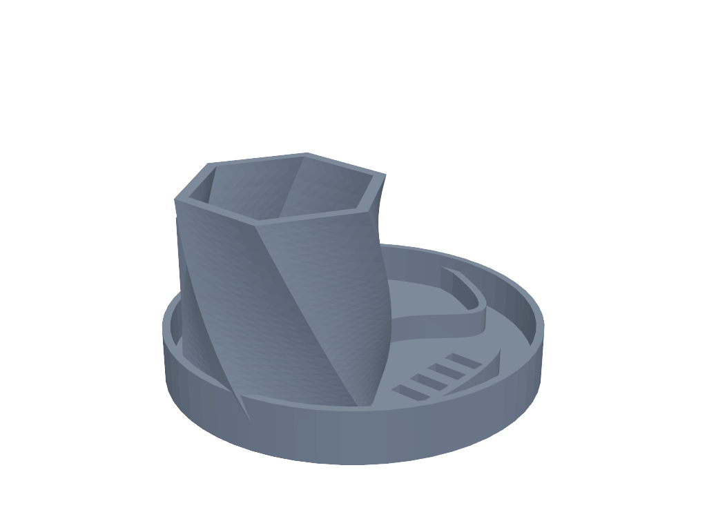 托盘笔筒 3D打印模型