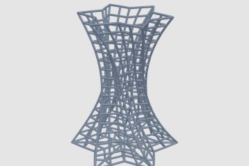 扭曲的镂空笔筒 3D打印模型