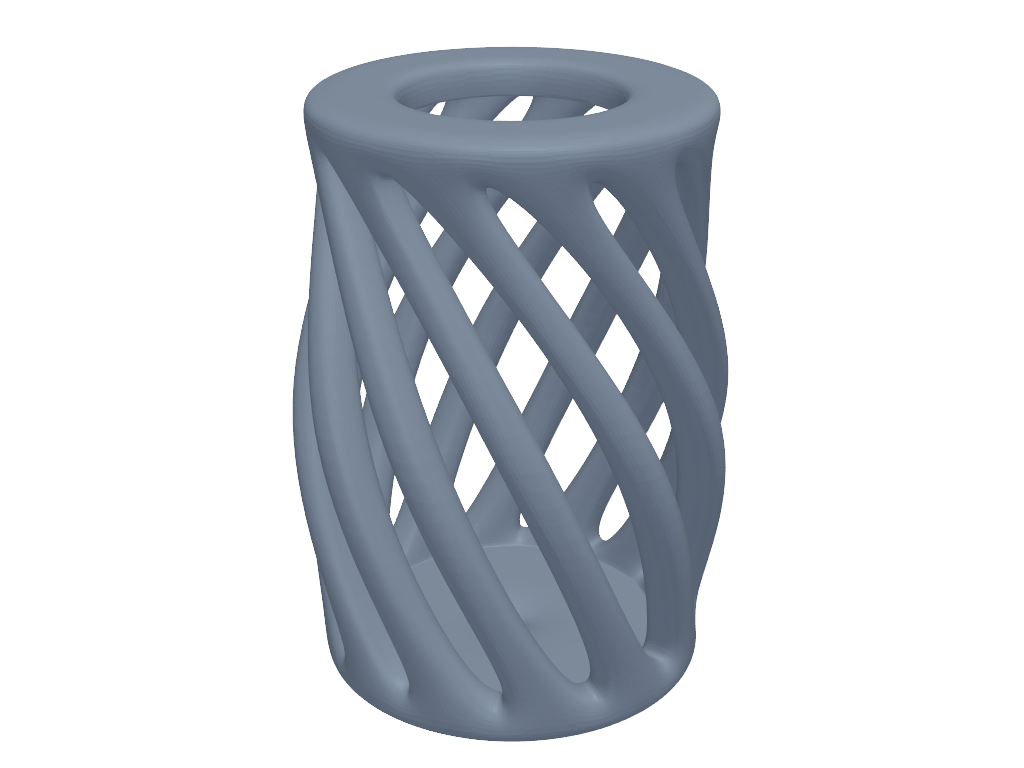 旋转笔筒 3D打印模型