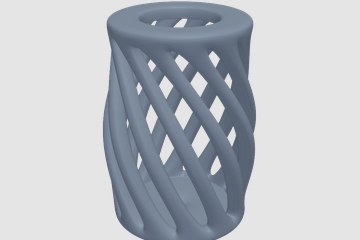 旋转笔筒 3D打印模型