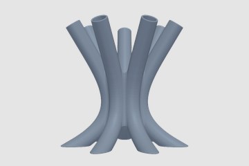 柴火笔筒 3D打印模型