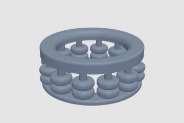 珠算笔筒 3D打印模型