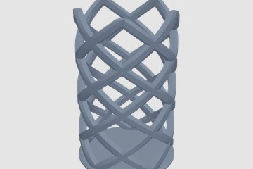 简易镂空笔筒 3D打印模型