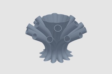 绽放的笔筒 3D打印模型