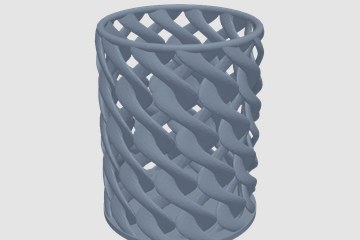 编织镂空笔筒 3D打印模型
