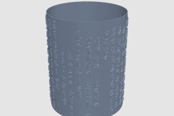 般若心经笔筒 3D打印模型