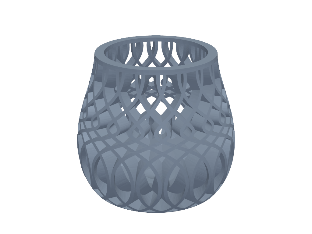 花瓶镂空笔筒 3D打印模型