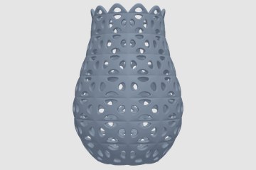 花篮镂空笔筒 3D打印模型