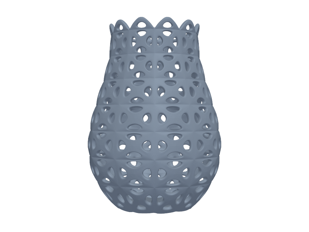 花篮镂空笔筒 3D打印模型