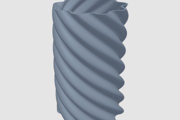 螺旋笔筒 3D打印模型