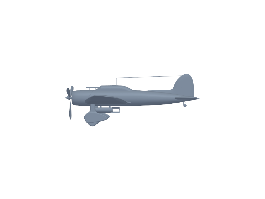 Aichi D3A 3D打印模型
