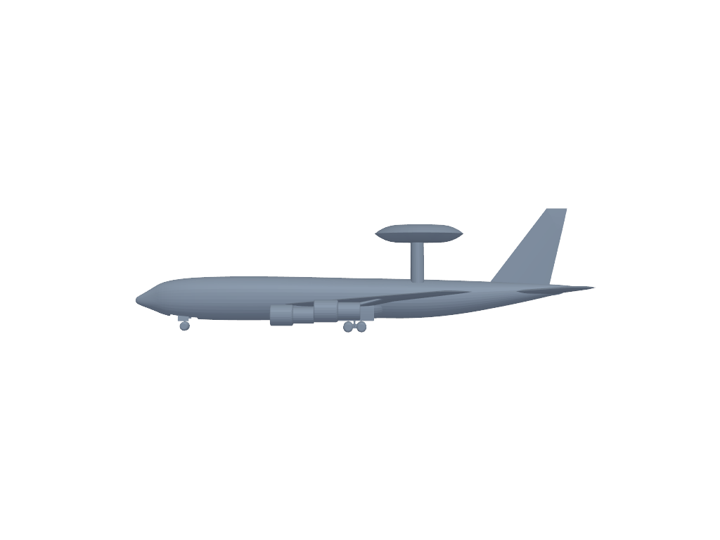 Boeing E-3 Sentry v1 3D打印模型