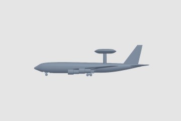 Boeing E-3 Sentry v1 3D打印模型