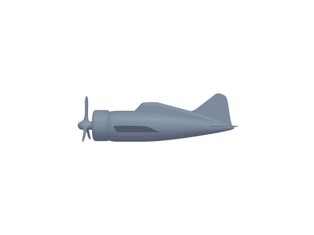 Brewster F2A Buffalo 3D打印模型