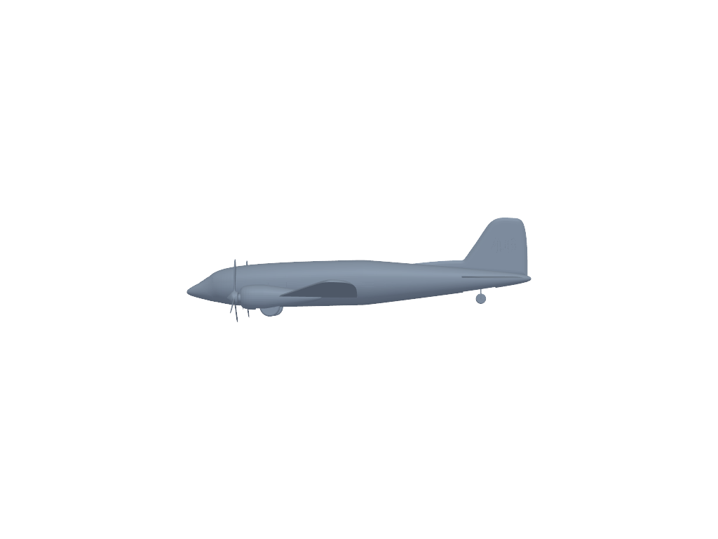 Douglas C-47 Skytrain 3D打印模型