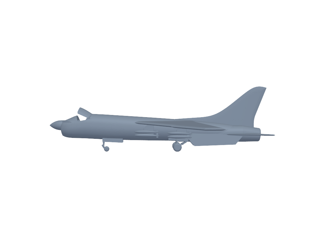 F-8 Crusader 3D打印模型