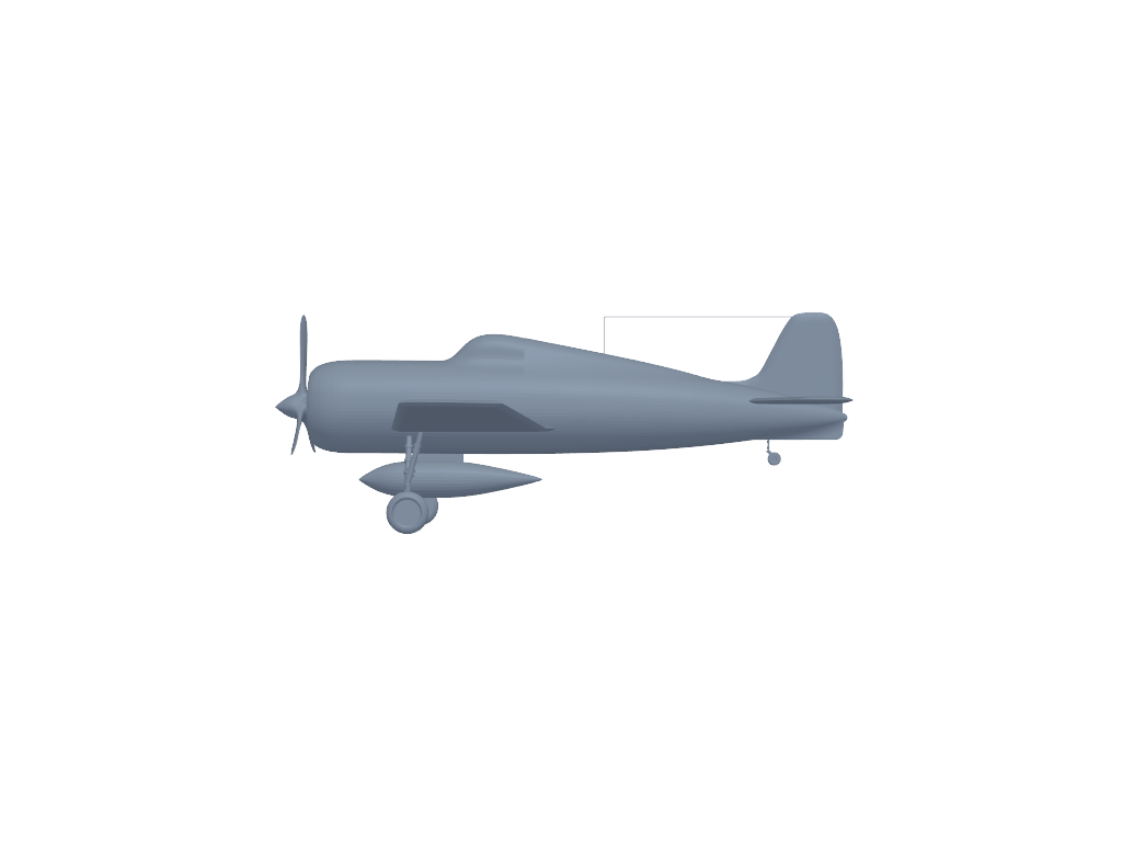 Grumman F6F Hellcat 3D打印模型