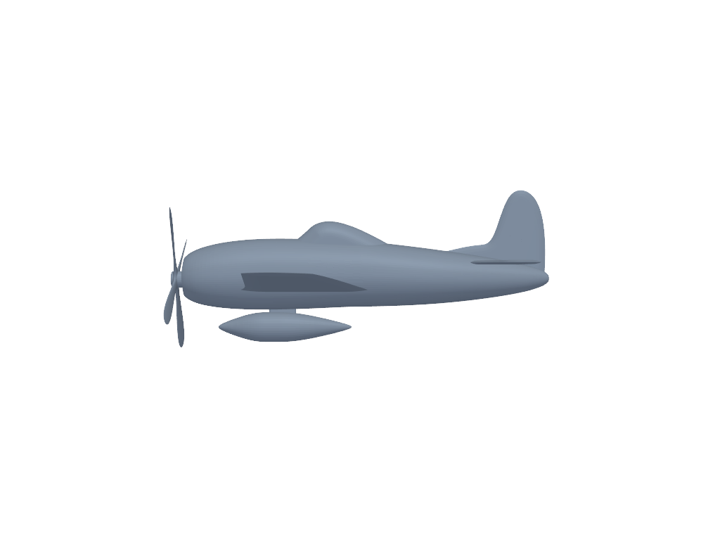 Grumman F8f Bearcat, blueprint 3D打印模型