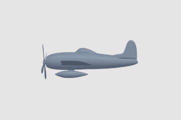 Grumman F8f Bearcat, blueprint 3D打印模型