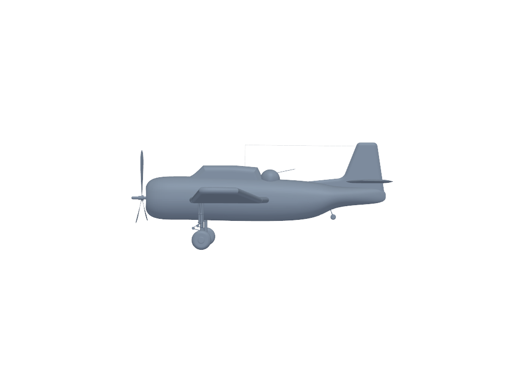 Grumman TBF Avenger 3D打印模型