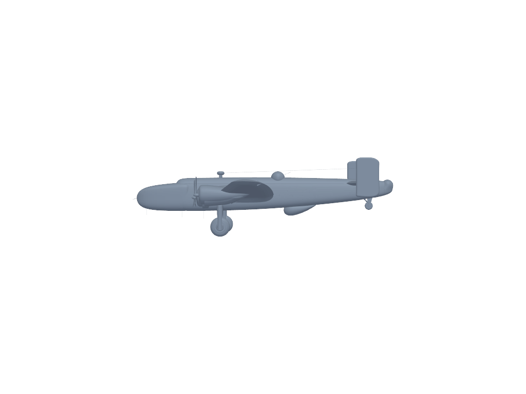 Handley Page Halifax 3D打印模型