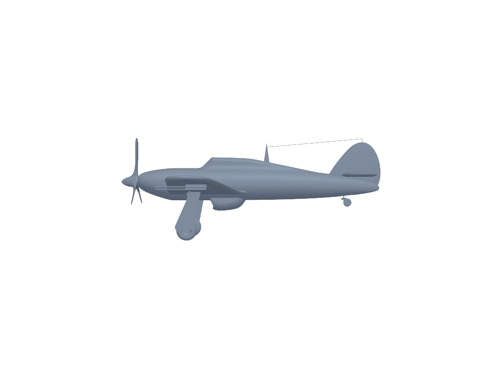 Hawker Hurricane 3D打印模型