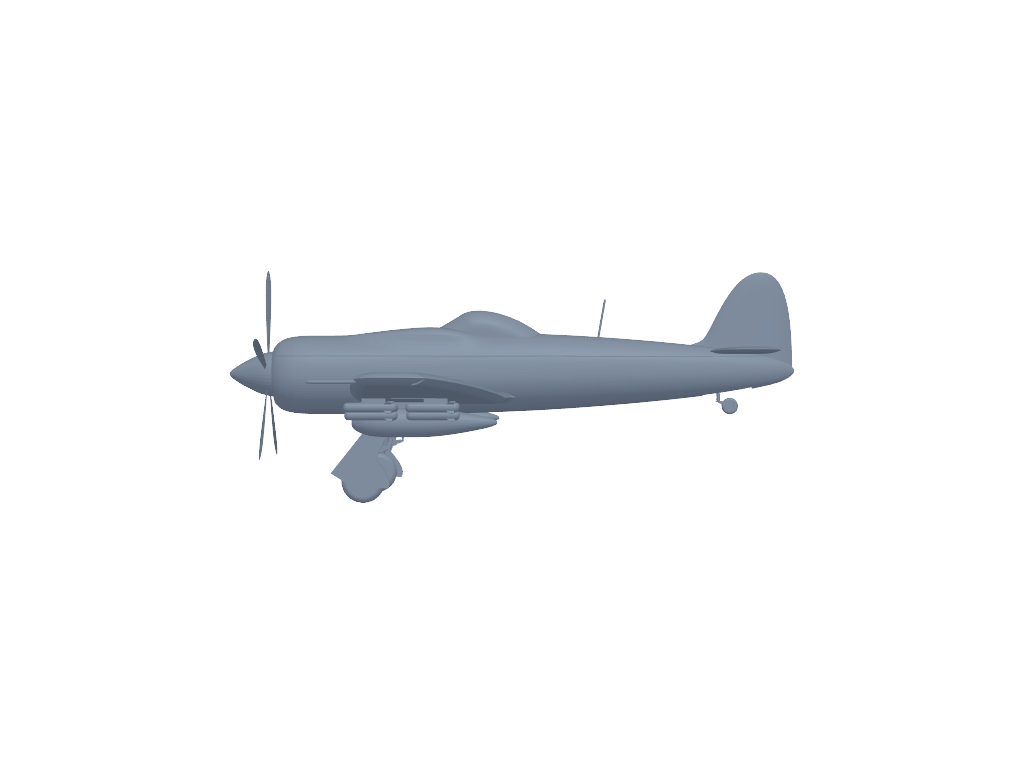 Hawker Sea Fury 3D打印模型