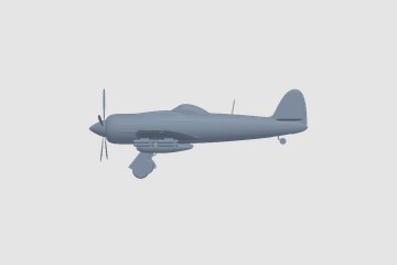 Hawker Sea Fury 3D打印模型
