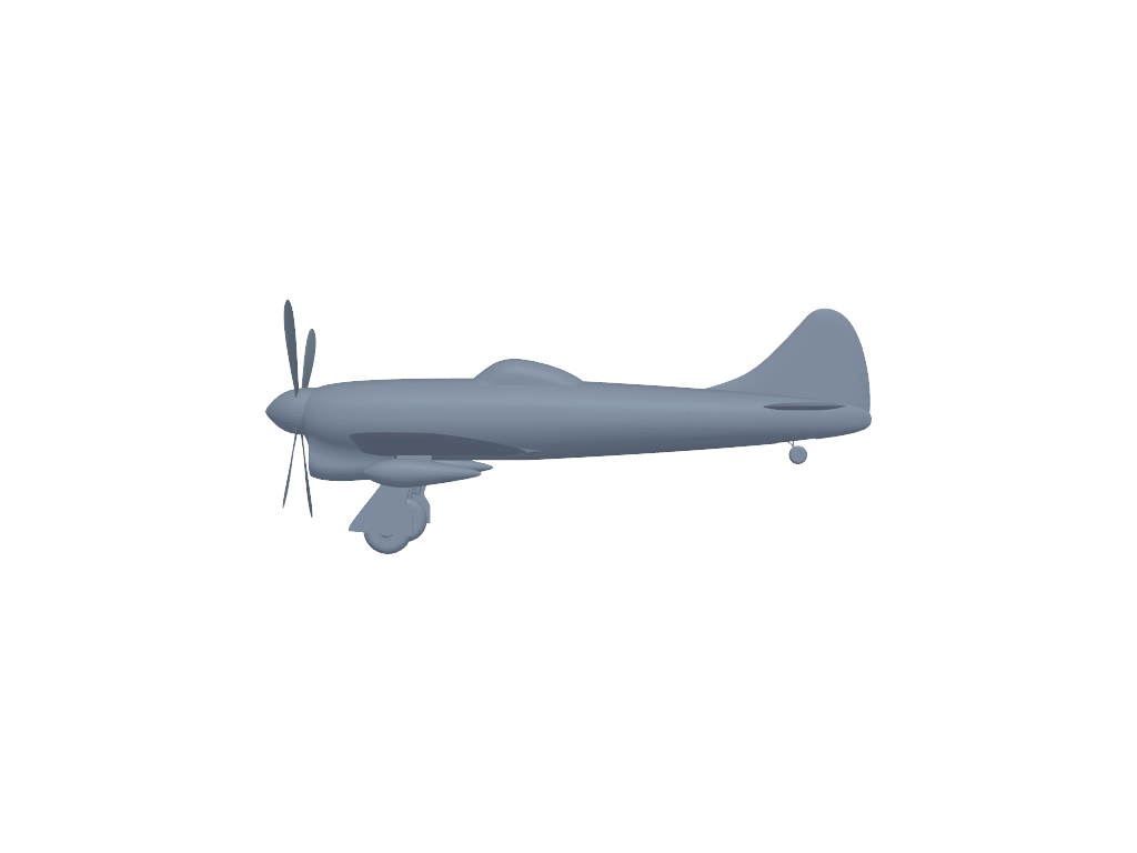 Hawker Tempest 3D打印模型