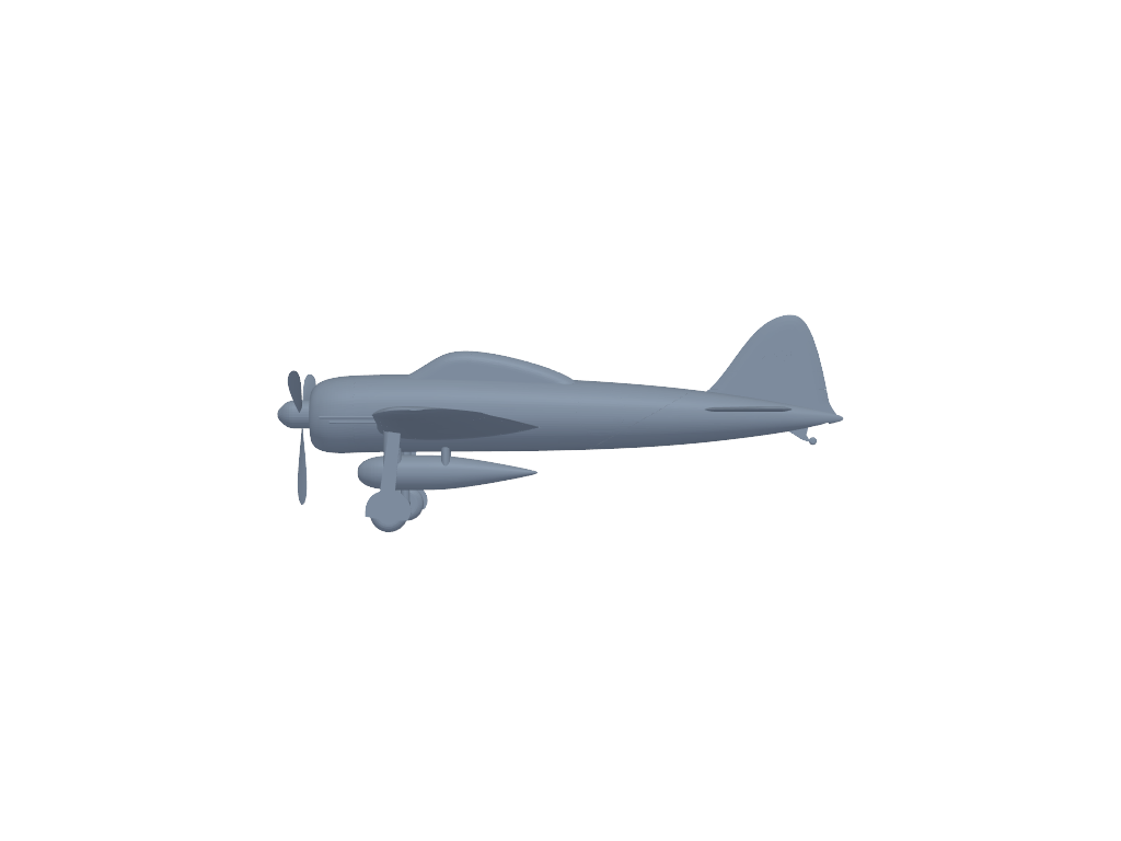 Mitsubishi A6M 3D打印模型