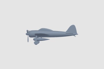 Mitsubishi A6M 3D打印模型