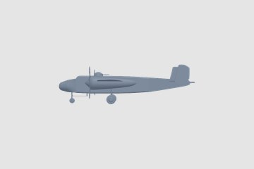 North American B-25J Mitchell 3D打印模型